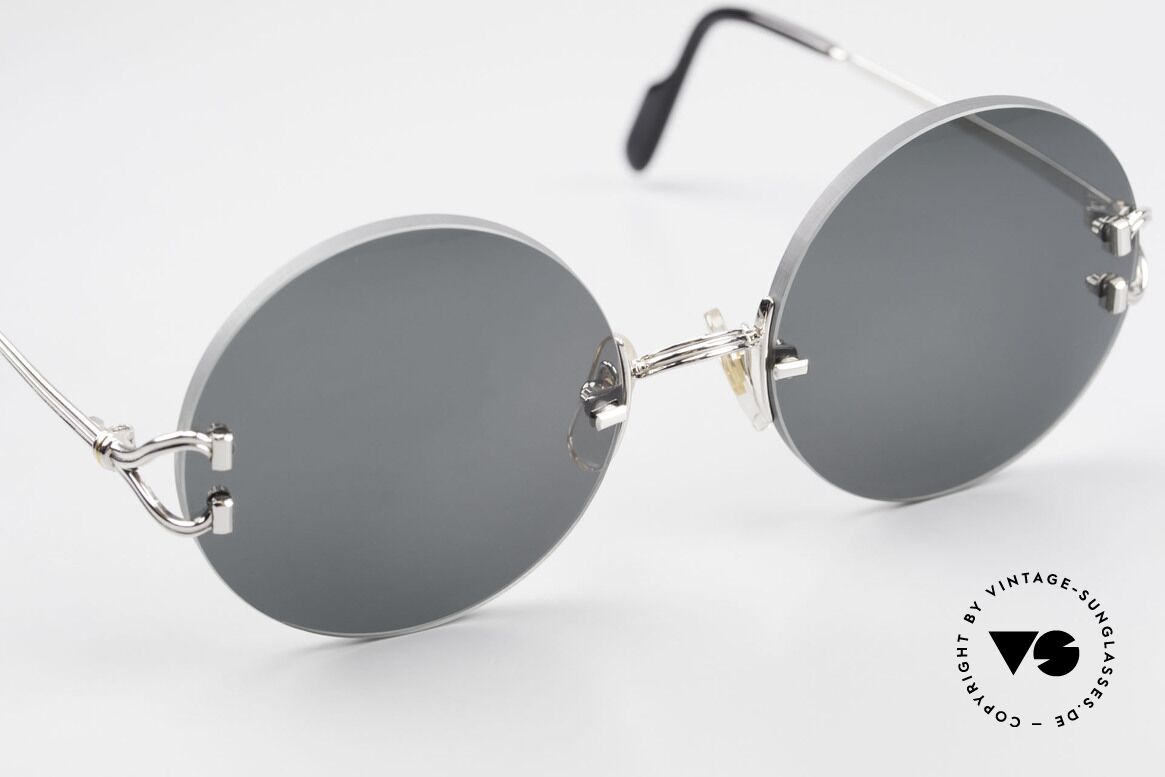 Cartier Madison Small Round Rimless Shades, 130mm temples and 127mm width = a SMALL size!!!, Made for Men and Women