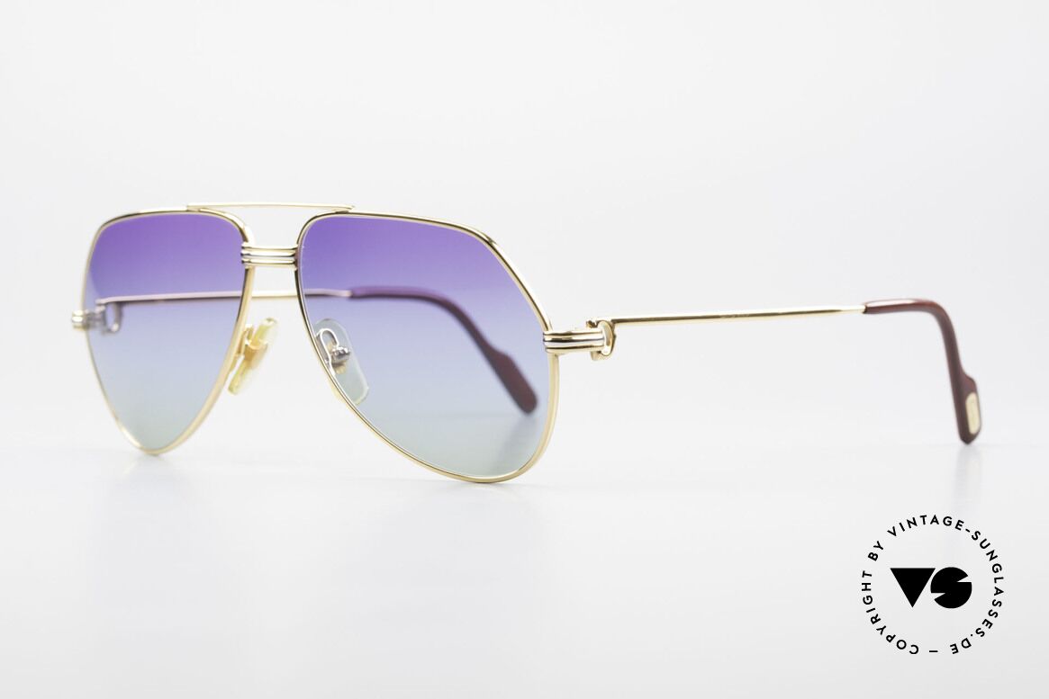 Cartier Vendome LC - S 80's Sunglasses Polar Lights, this pair (Louis Cartier decor): in SMALL size 56-14, 130, Made for Men and Women