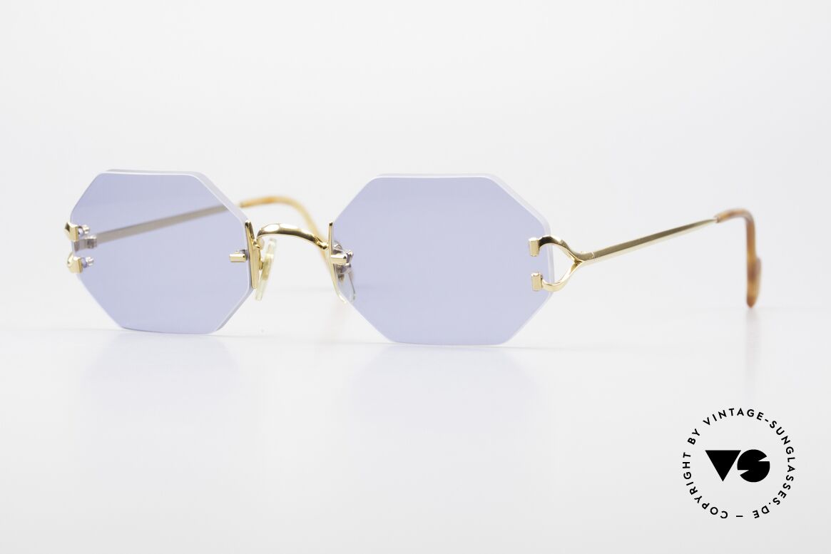 Cartier Rimless Octag Octag Shades One of a Kind, octagonal rimless CARTIER luxury shades from '97, Made for Men and Women