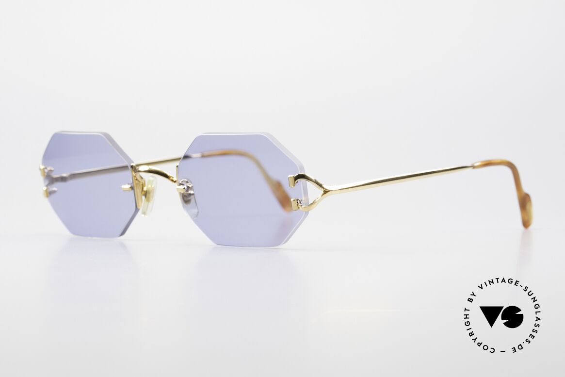 Cartier Rimless Octag Octag Shades One of a Kind, customized by our optician; in large size (140mm), Made for Men and Women