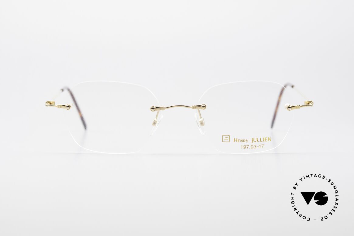 Henry Jullien Melrose 4000 Rimless Vintage Frame 90's, rimless vintage eyeglass-frame by HENRY JULLIEN, Made for Men and Women