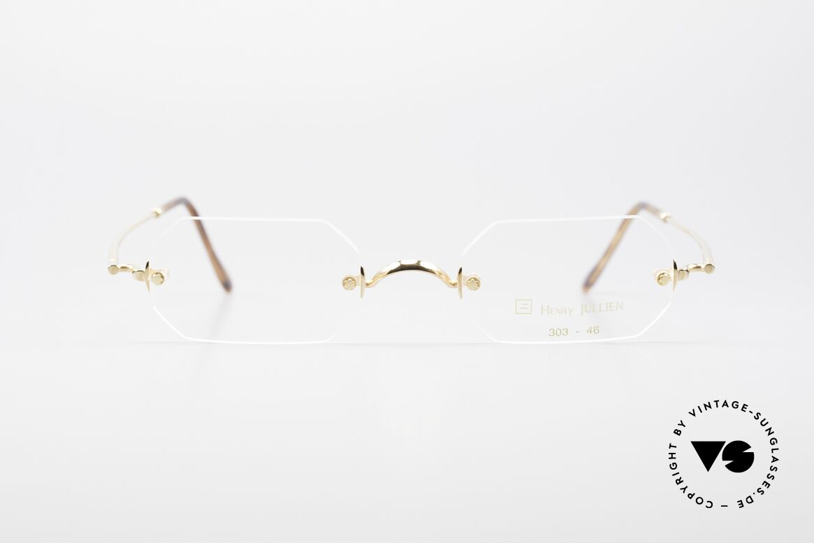 Henry Jullien Paraphe 303 Octagonal Rimless Frame, rimless vintage eyeglass-frame by HENRY JULLIEN, Made for Men and Women