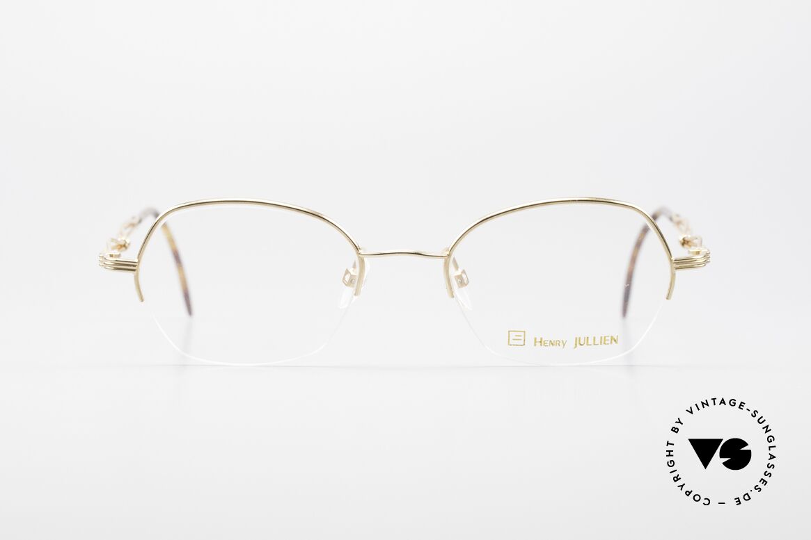 Henry Jullien Ellipse 12 Gold Doublé Ladies Glasses, gold doublé frame in 40/000 proportion; precious rarity, Made for Women