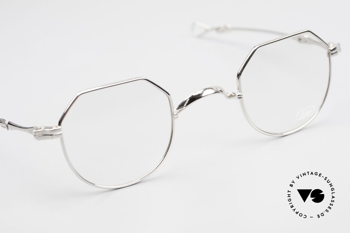 Lunor I 18 Telescopic True Vintage Eyeglasses, unworn rarity from app. 1999 with PLATINUM finish, Made for Men and Women