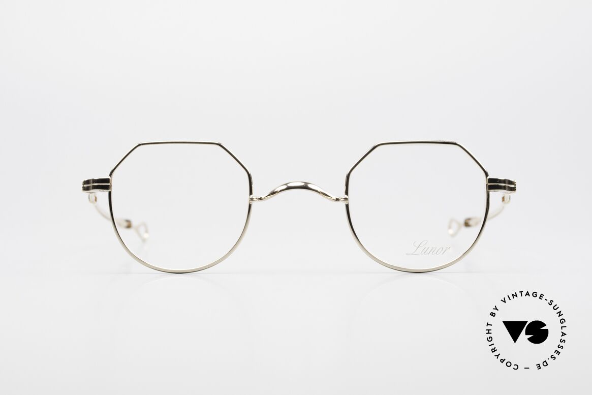 Lunor I 18 Telescopic Sliding Temples Gold Plated, the (arms) temples are extendable like a telescope, Made for Men and Women