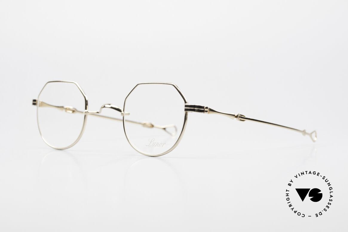Lunor I 18 Telescopic Sliding Temples Gold Plated, this mechanism made the brand Lunor world-famous, Made for Men and Women