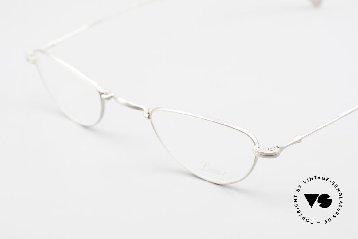 Lunor XXV Folding 06 Foldable Reading Eyeglasses, reading model of the XXV-series, PPS = platinum satined, Made for Men and Women