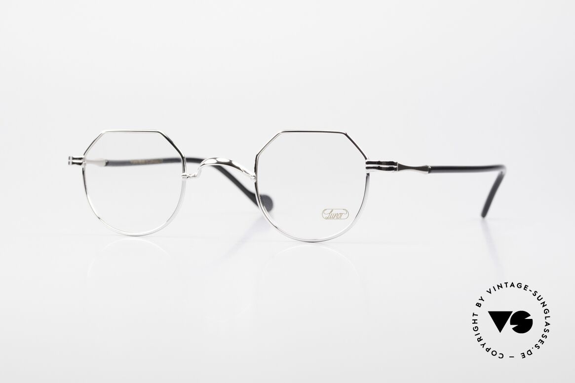 Lunor II A 18 Square Panto Frame Platinum, old Lunor glasses of the Lunor II-A series (A = acetate), Made for Men and Women