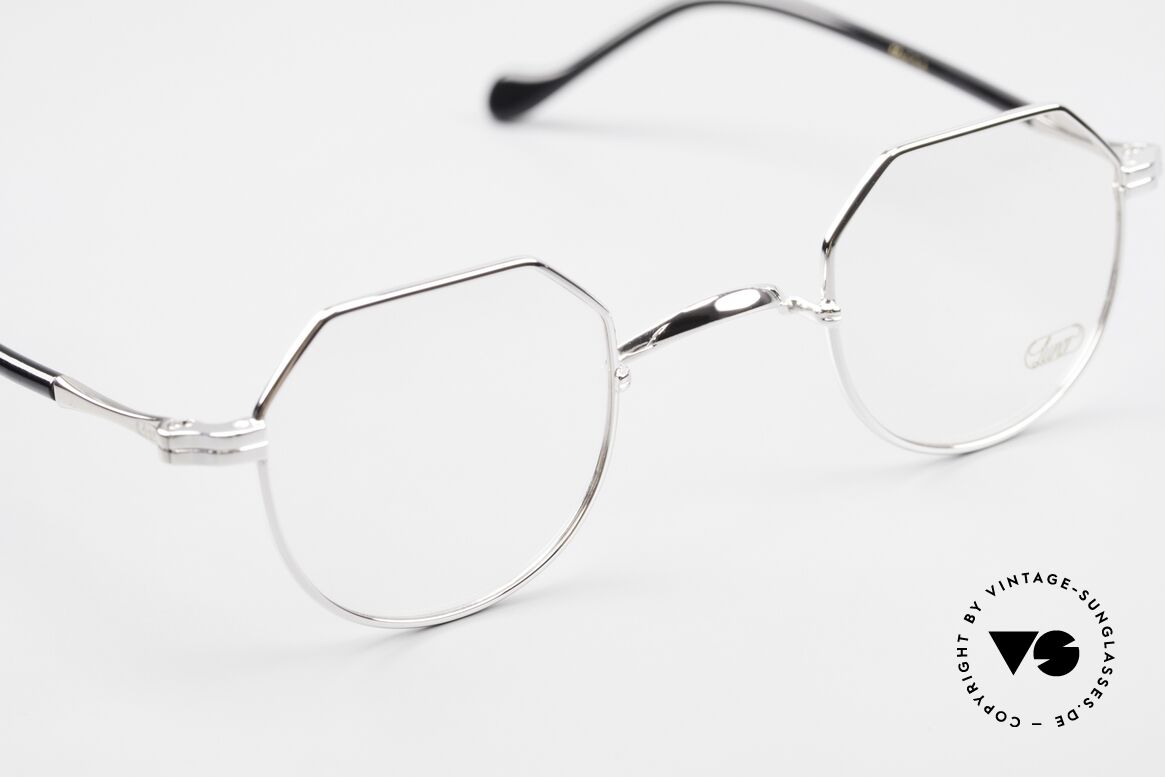 Lunor II A 18 Square Panto Frame Platinum, unworn RARITY (for all lovers of quality) from app. 2010, Made for Men and Women