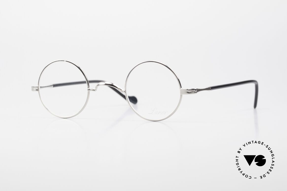 Lunor II A 12 Round Eyewear Platinum, round Lunor glasses of the Lunor II-A series (A = acetate), Made for Men and Women