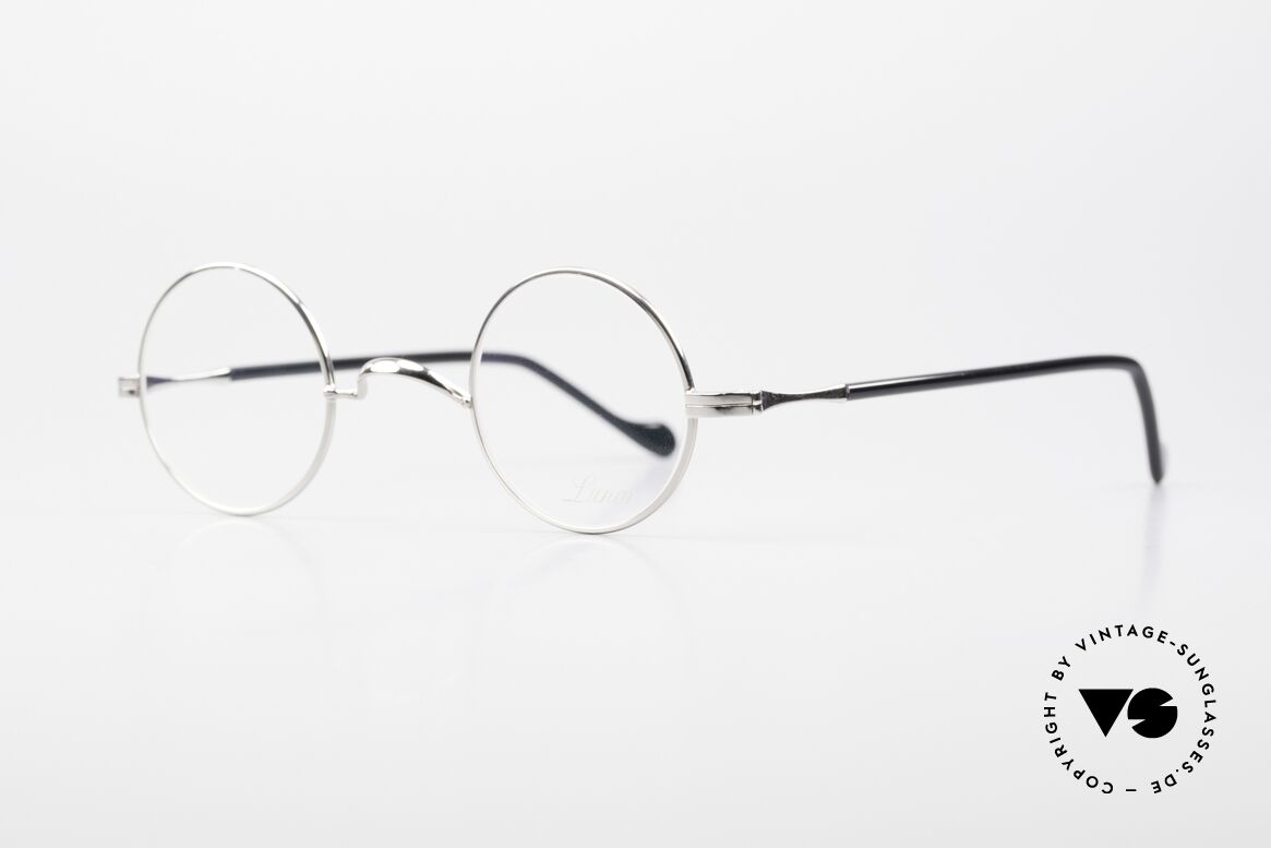 Lunor II A 12 Round Eyewear Platinum, precious platinum-plated, tangible TOP-NOTCH quality, Made for Men and Women