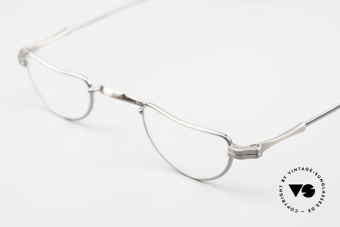 Lunor II 07 Classic Reading Eyeglasses, antique silver frame (coated with a potection lacquer), Made for Men and Women