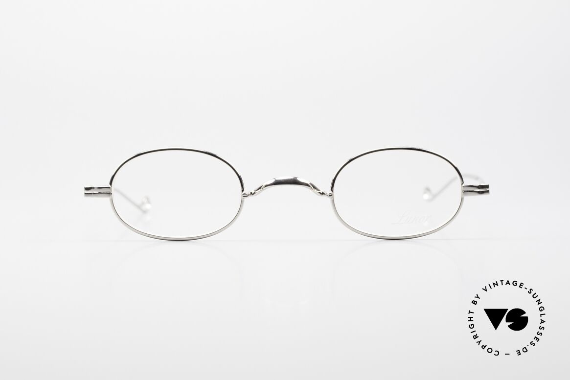 Lunor II 08 Small Oval Frame Platinum, traditional German brand; quality handmade in Germany, Made for Men and Women