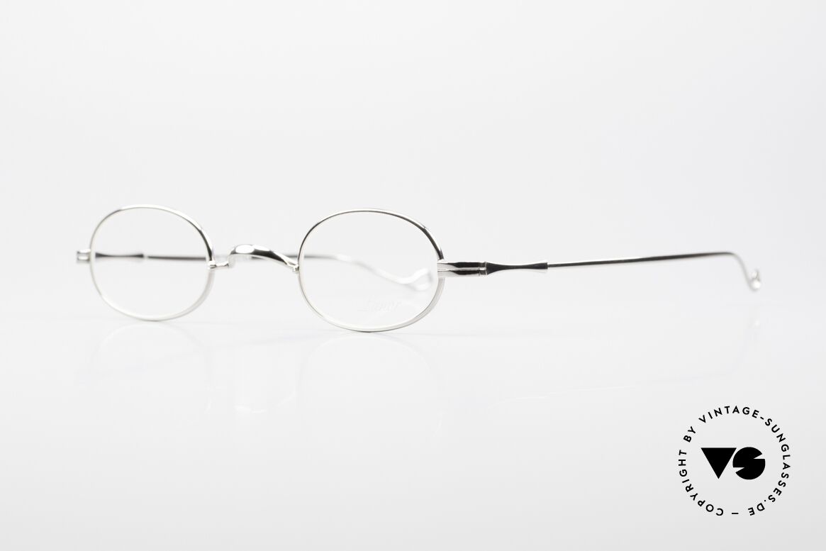 Lunor II 08 Small Oval Frame Platinum, well-known for the "W-bridge" & the plain frame designs, Made for Men and Women