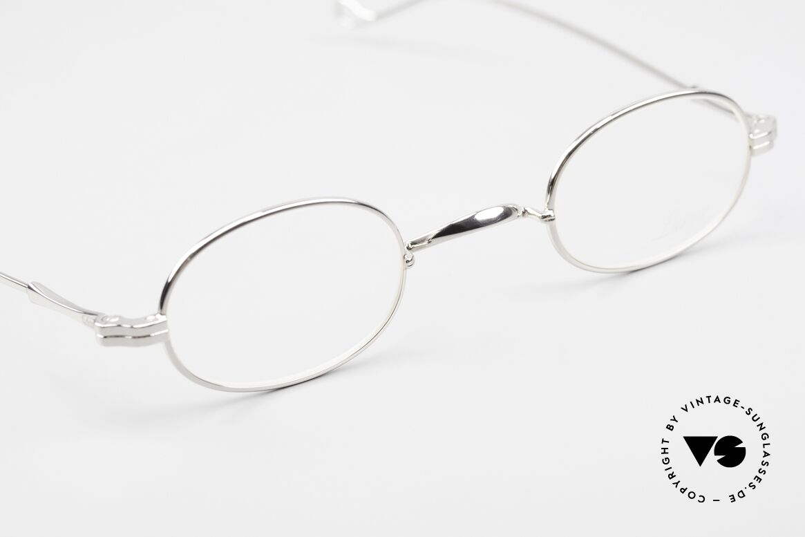 Lunor II 08 Small Oval Frame Platinum, NO RETRO EYEGLASSES; but a luxury vintage Original, Made for Men and Women