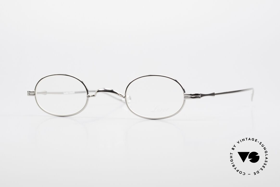 Lunor II 08 Small Oval Frame Platinum, Lunor: shortcut for French "Lunette d'Or" (gold glasses), Made for Men and Women