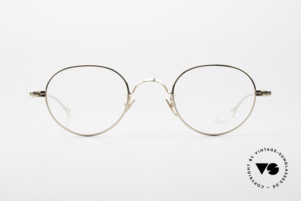 Lunor V 108 Gold Plated Glasses Titanium, without ostentatious logos (but in a timeless elegance), Made for Men
