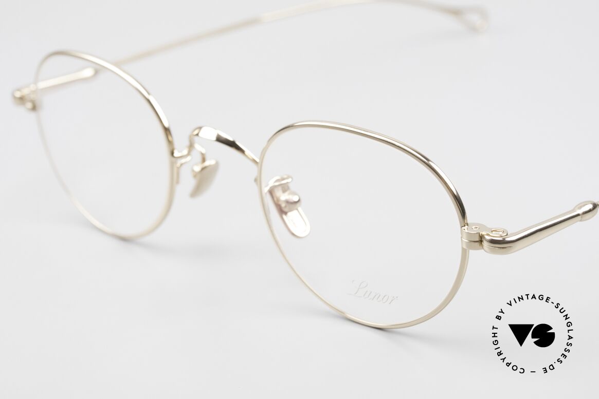 Lunor V 108 Gold Plated Glasses Titanium, from the 2011's collection, but in a well-known quality, Made for Men