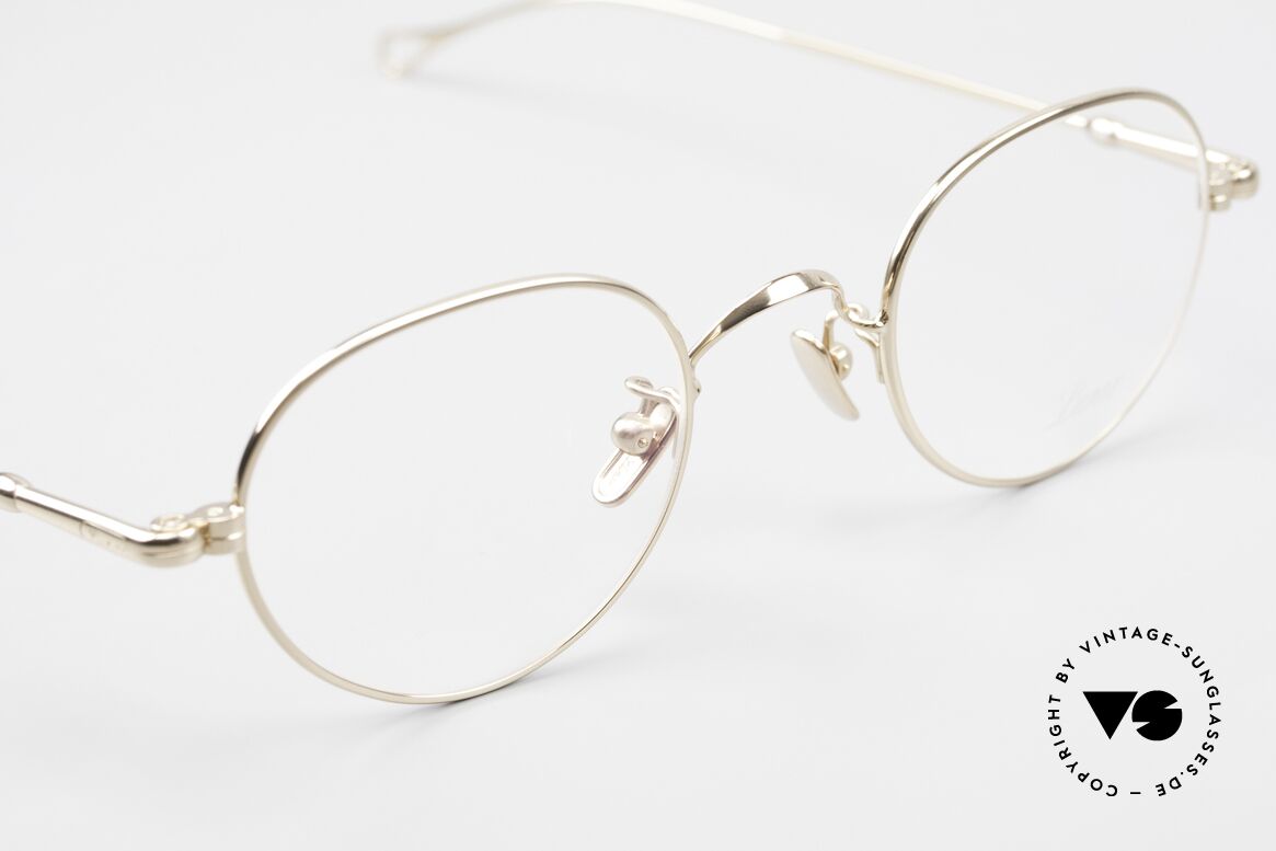 Lunor V 108 Gold Plated Glasses Titanium, of course, an unworn original with pure titanium pads, Made for Men
