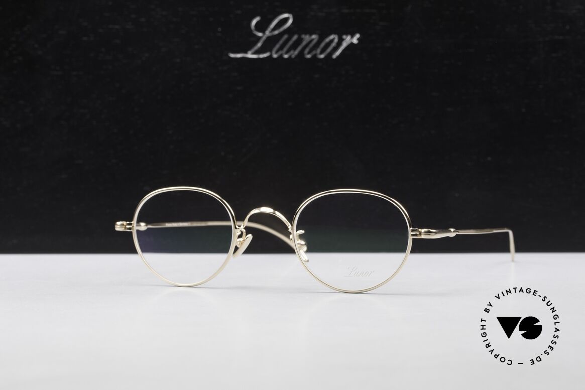 Lunor V 108 Gold Plated Glasses Titanium, Size: medium, Made for Men