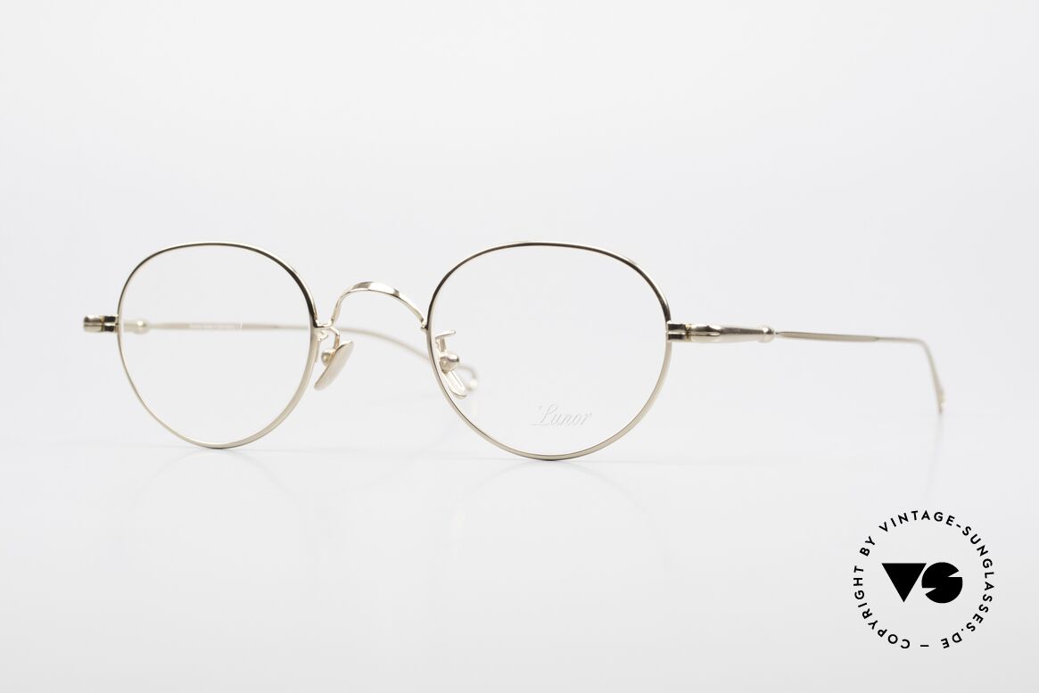 Lunor V 108 Gold Plated Glasses Titanium, LUNOR: honest craftsmanship with attention to details, Made for Men