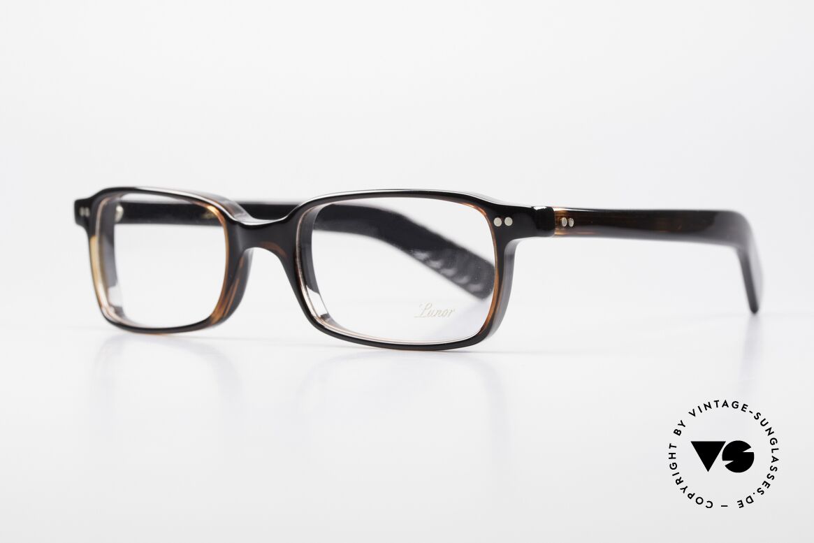 Lunor A55 Square Lunor Glasses Acetate, striking frame with a very classic 'dark havana' coloring, Made for Men and Women
