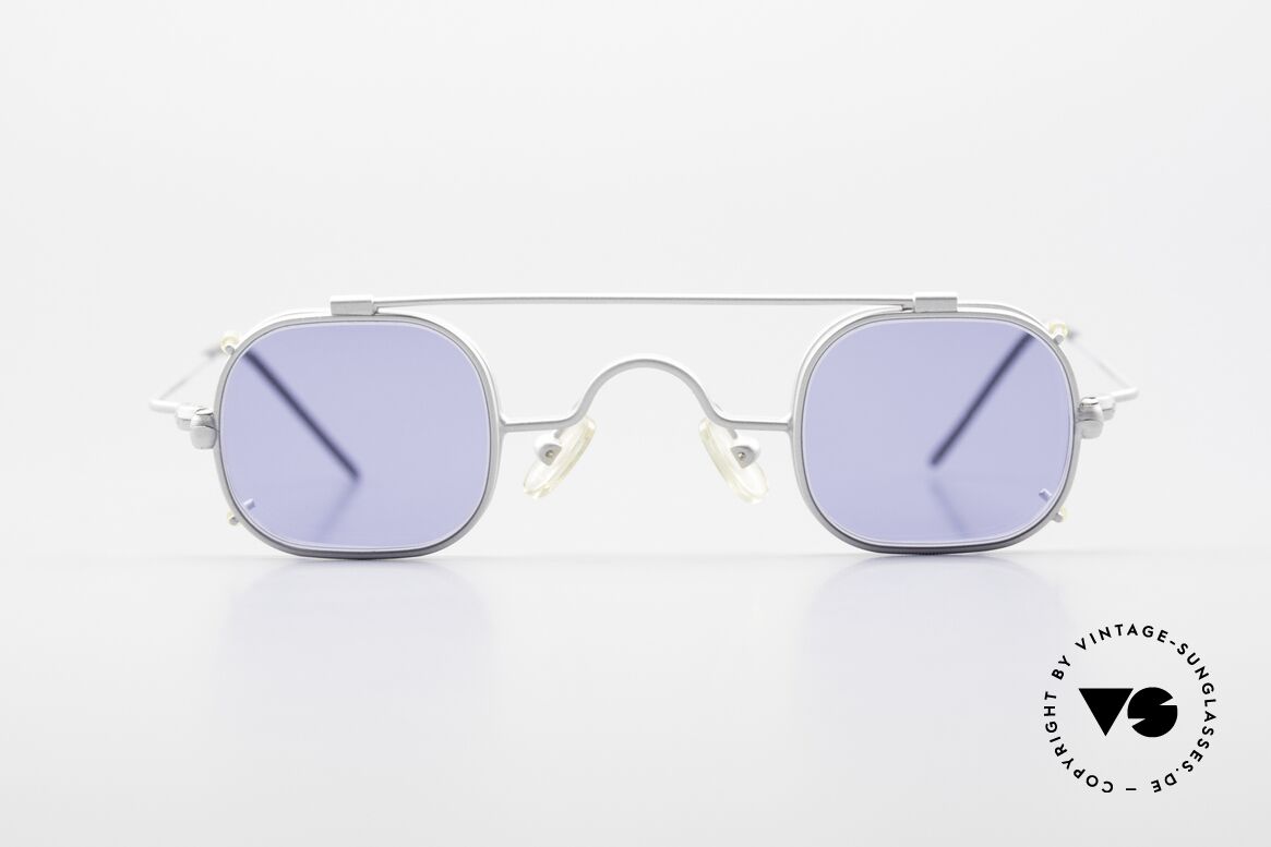 Morel 6090 Square Glasses with Clip-On, MOREL eyeglass-frame, model 6090, small size 33-35, Made for Men and Women