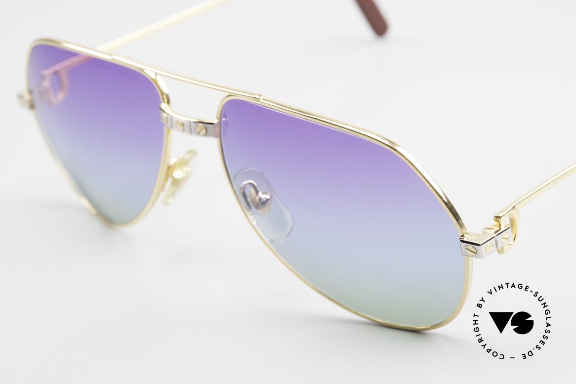 Cartier Vendome Santos - M James Bond Sunglasses 1980's, worn by actor Christopher Walken (JAMES BOND, 1985), Made for Men and Women