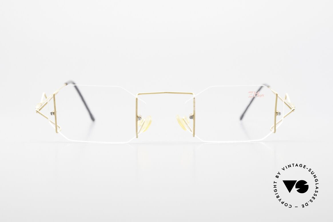 Z Mark 9 Artful 90's Rimless Eyeglasses, vintage 1990's Z-Mark designer eyeglass-frame, Made for Men and Women