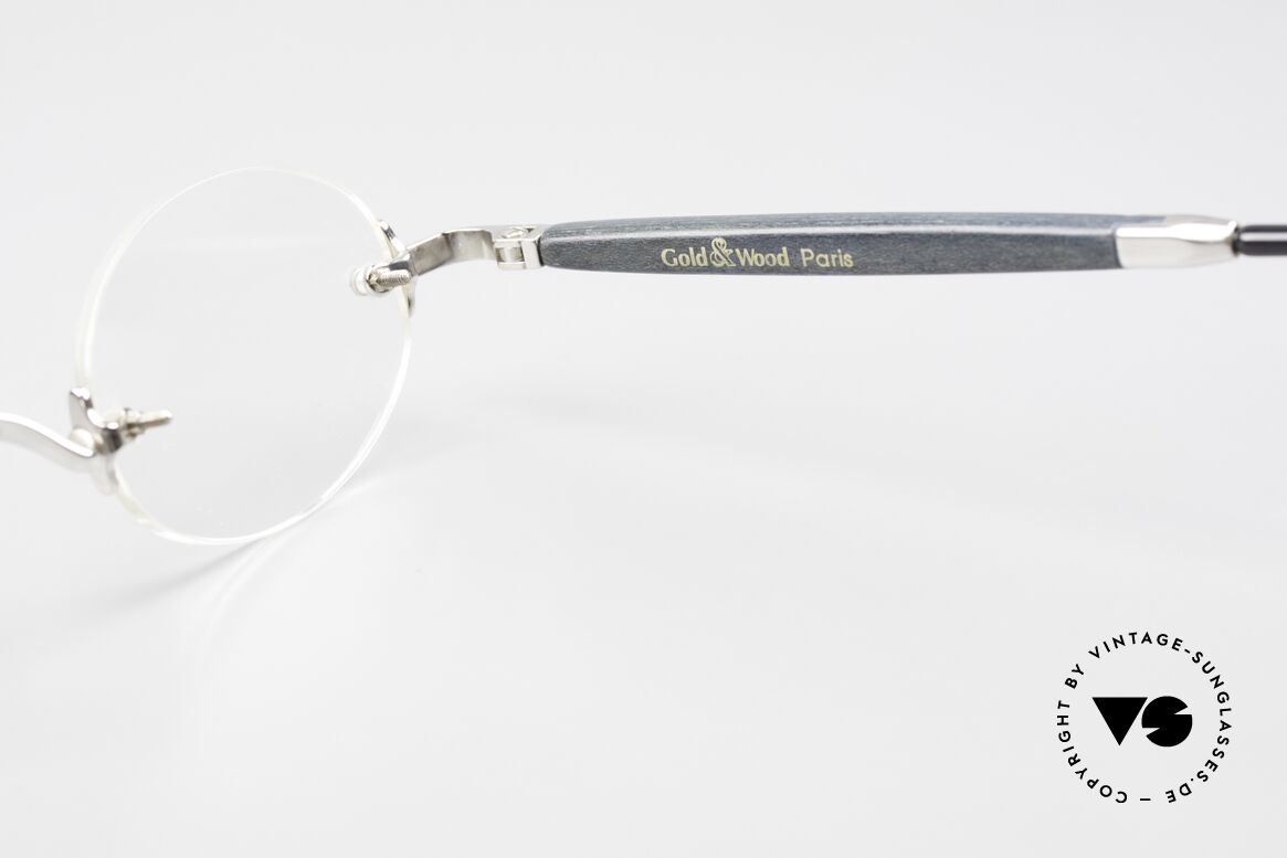 Gold & Wood 338 Luxury Rimless Specs Oval 90's, Size: small, Made for Men and Women