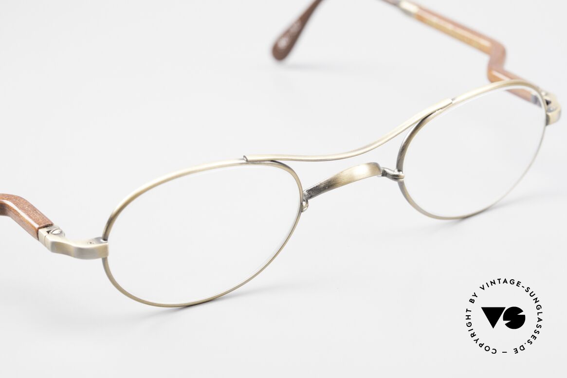 Gold & Wood 352 Luxury Wooden Specs Oval 90's, unworn rarity (for all lovers of quality), unique, Made for Men and Women