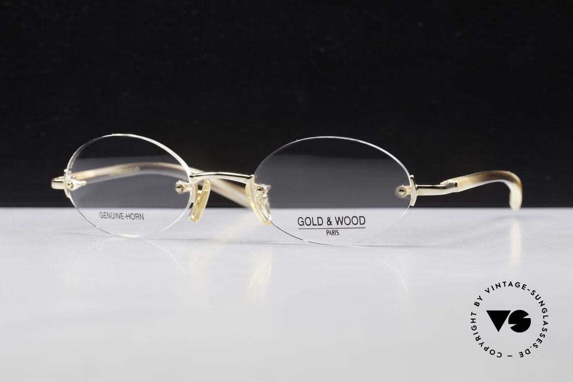 Gold & Wood 331 Rimless Genuine Horn Glasses, the credo: elegance, timelessness, craftsmanship, Made for Men and Women