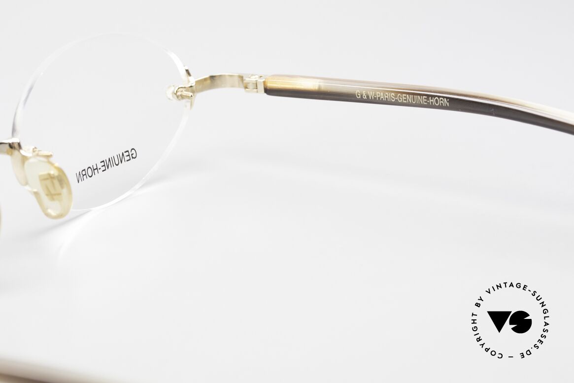 Gold & Wood 331 Rimless Genuine Horn Glasses, Size: medium, Made for Men and Women