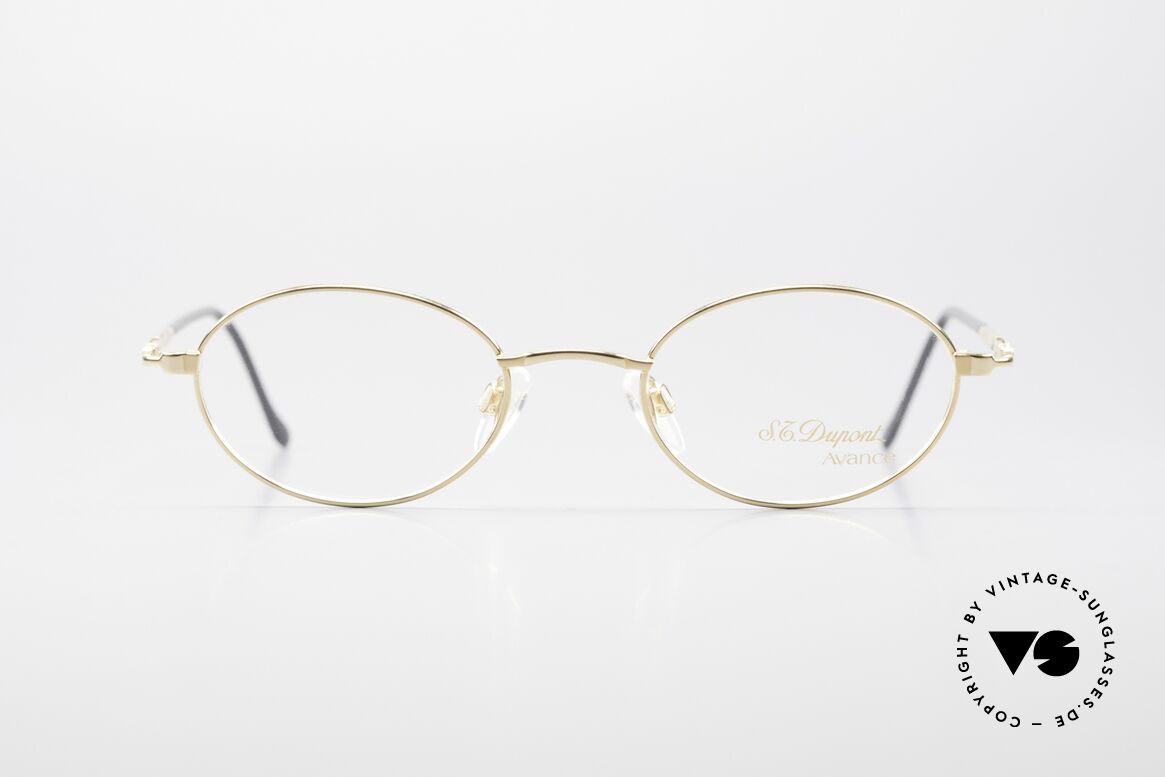 S.T. Dupont D501 Luxury Gold Plated Frame Oval, oval S.T. DUPONT luxury glasses, model D501 from 1999, Made for Men and Women