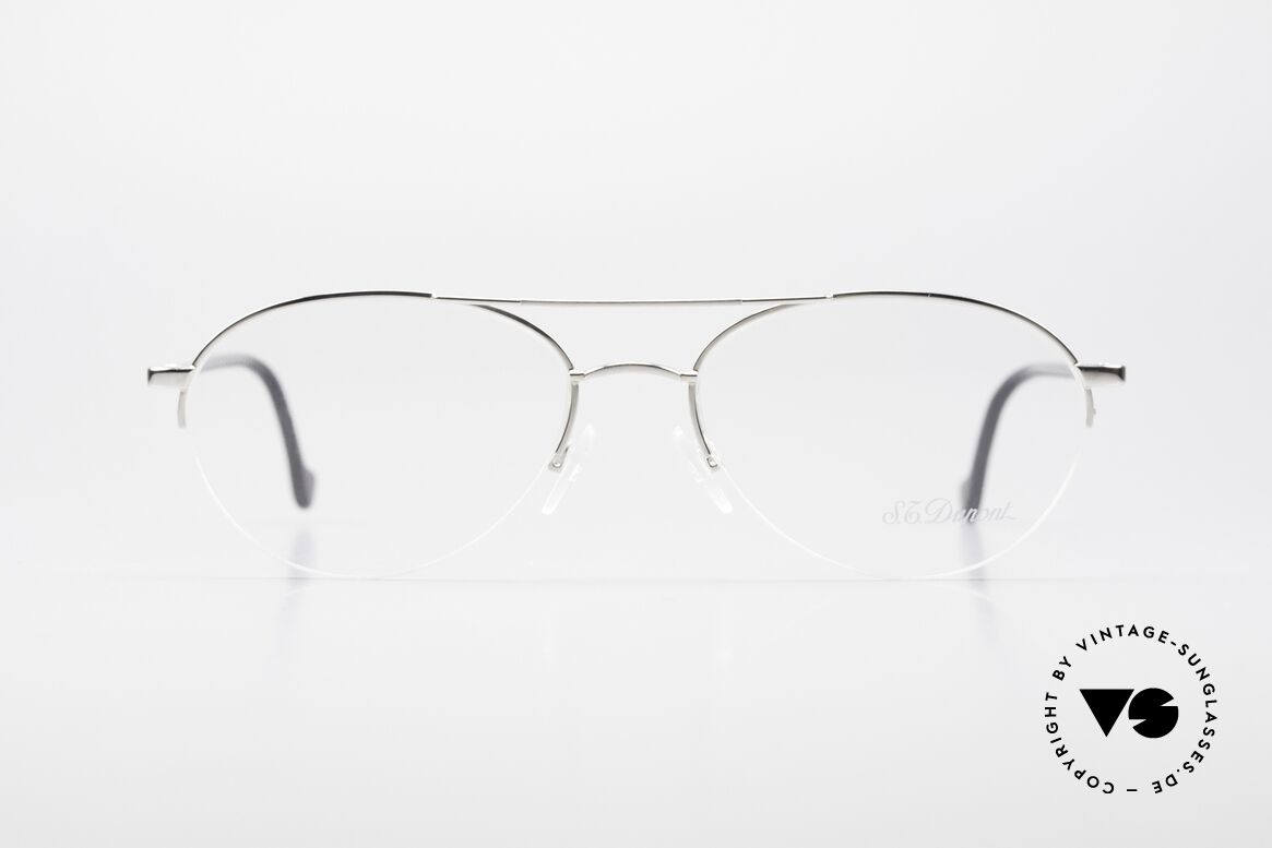 S.T. Dupont D116 Nylor Aviator Glasses 2000's, semi rimless (Nylor) men's "AVIATOR" eyeglass-frame, Made for Men