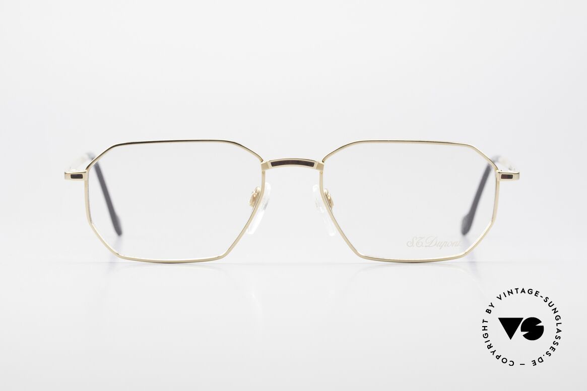 S.T. Dupont D050 90's Luxury Eyeglasses 23KT, old S.T. DUPONT eyeglasses from 1996 in L size 56°18, Made for Men