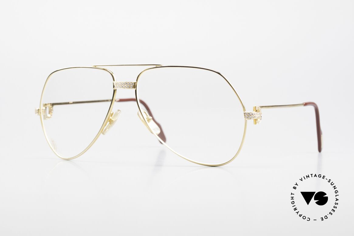 Cartier Grand Pavage Diamond Glasses Solid Gold, Cartier "Joaillerie' Collection: Vendôme 'GRAND PAVAGE', Made for Men