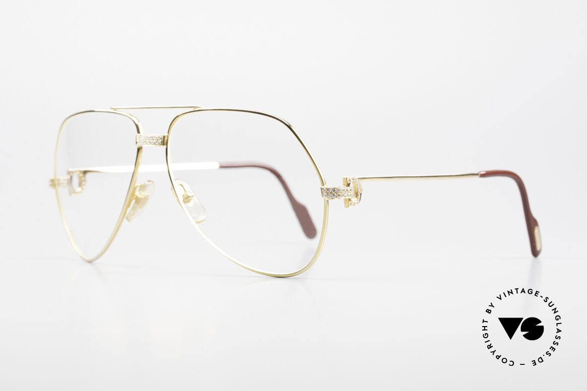 Cartier Grand Pavage Diamond Glasses Solid Gold, Grand Pavage was only made upon request & prepayment, Made for Men