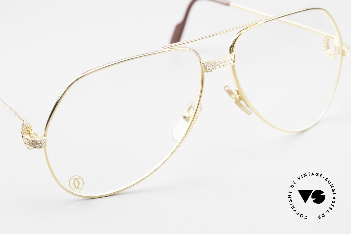 Cartier Grand Pavage Diamond Glasses Solid Gold, LUXURY JEWELRY vintage eyeglasses (25 grams of GOLD), Made for Men