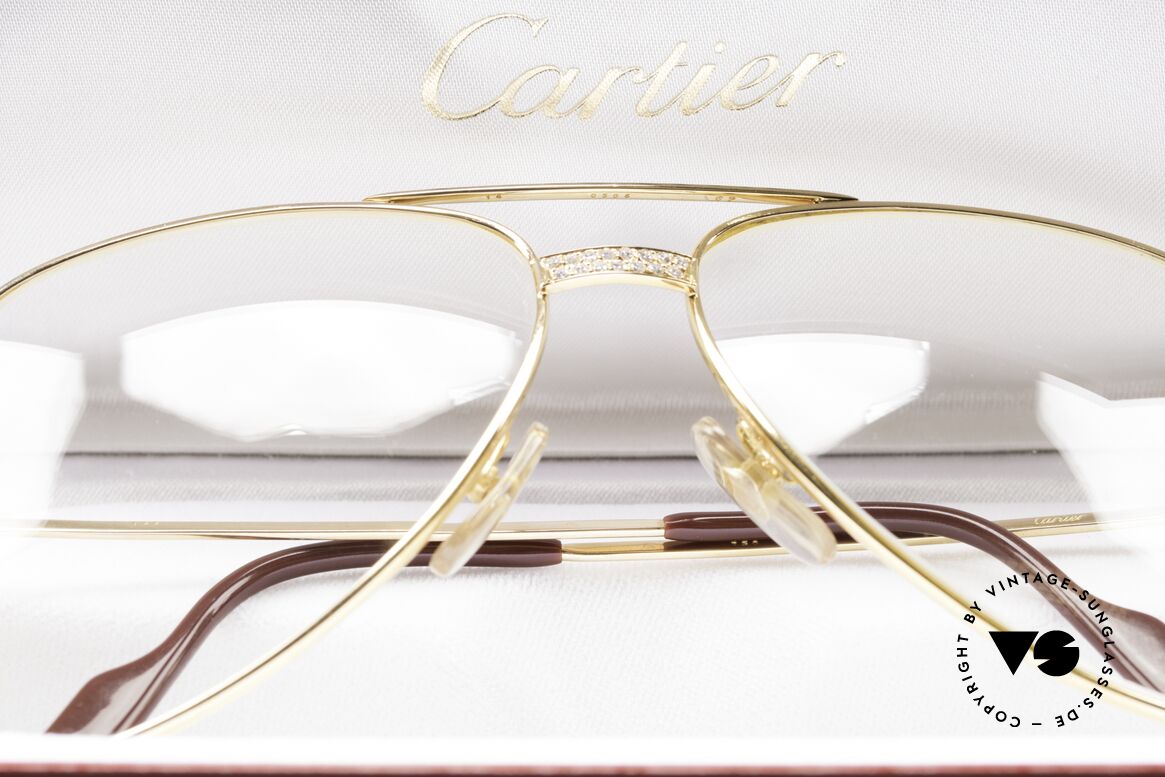 Cartier Grand Pavage Diamond Glasses Solid Gold, Size: large, Made for Men