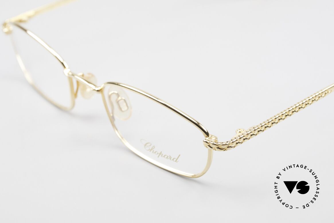 Chopard C052 Ladies Luxury Glasses 2000's, frame is 23kt GOLD-plated (in SMALL size 48-20!), Made for Women