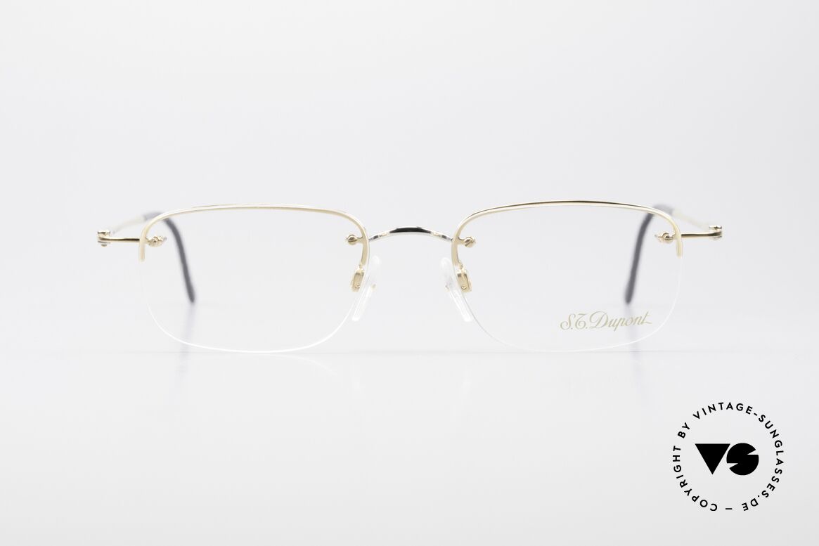 S.T. Dupont D523 Rimless Glasses Avance 2000's, rimless; lenses are fixed with screws to the metal frame, Made for Men and Women