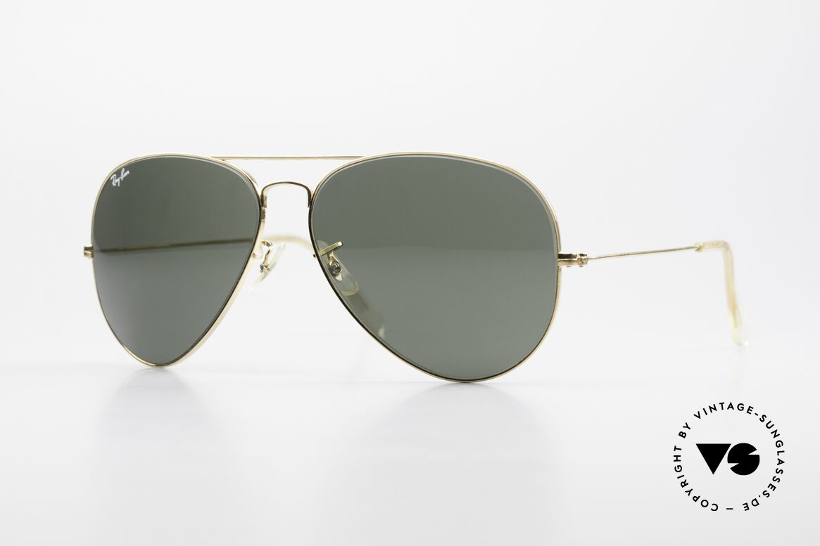 Ray Ban Large Metal II 80's Pilot Sunglasses Aviator, the classic Ray Ban USA sunglasses par excellence, Made for Men