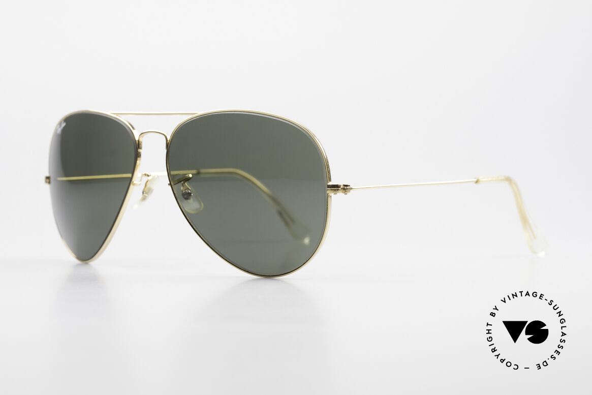 Ray Ban Large Metal II 80's Pilot Sunglasses Aviator, made in the 70's and 80's by Bausch&Lomb, U.S.A., Made for Men