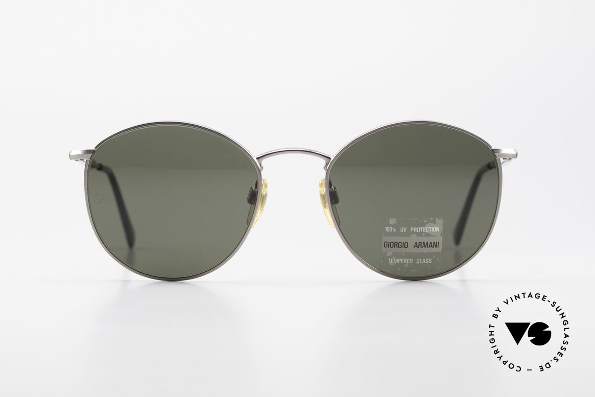 Giorgio Armani 627 Vintage Panto Sunglasses 90's, vintage designer sunglasses by Giorgio Armani, Italy, Made for Men and Women