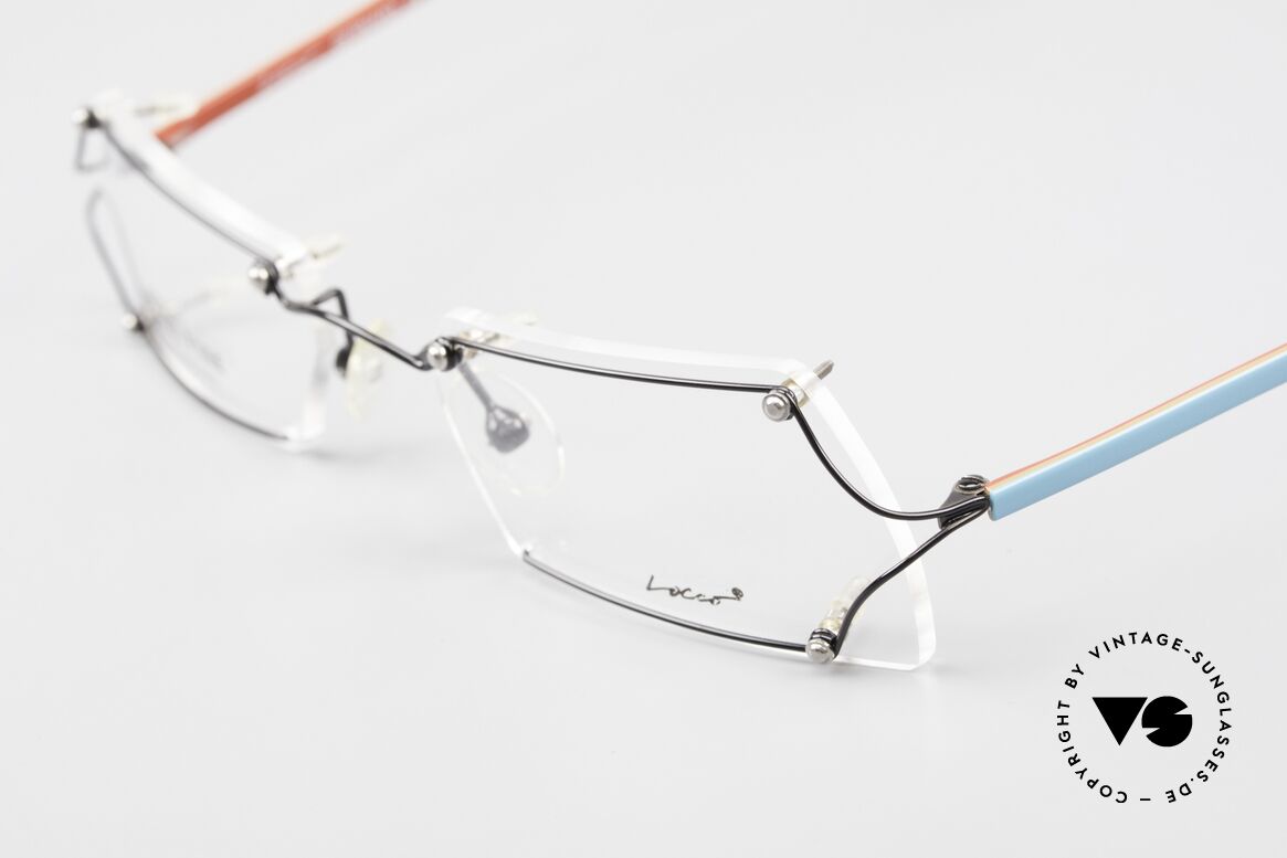 Locco Lux Crazy 90's Rimless Eyeglasses, NO RETRO eyeglasses, but an old 1990's ORIGINAL, Made for Men and Women