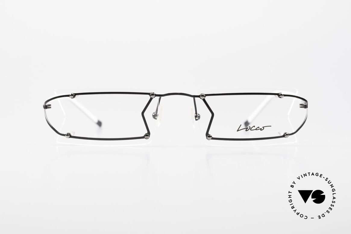 Locco Pinot Crazy 90's Rimless Eyeglasses, Locco Pinot 53-18, crazy rimless 1990's eyeglasses, Made for Men and Women