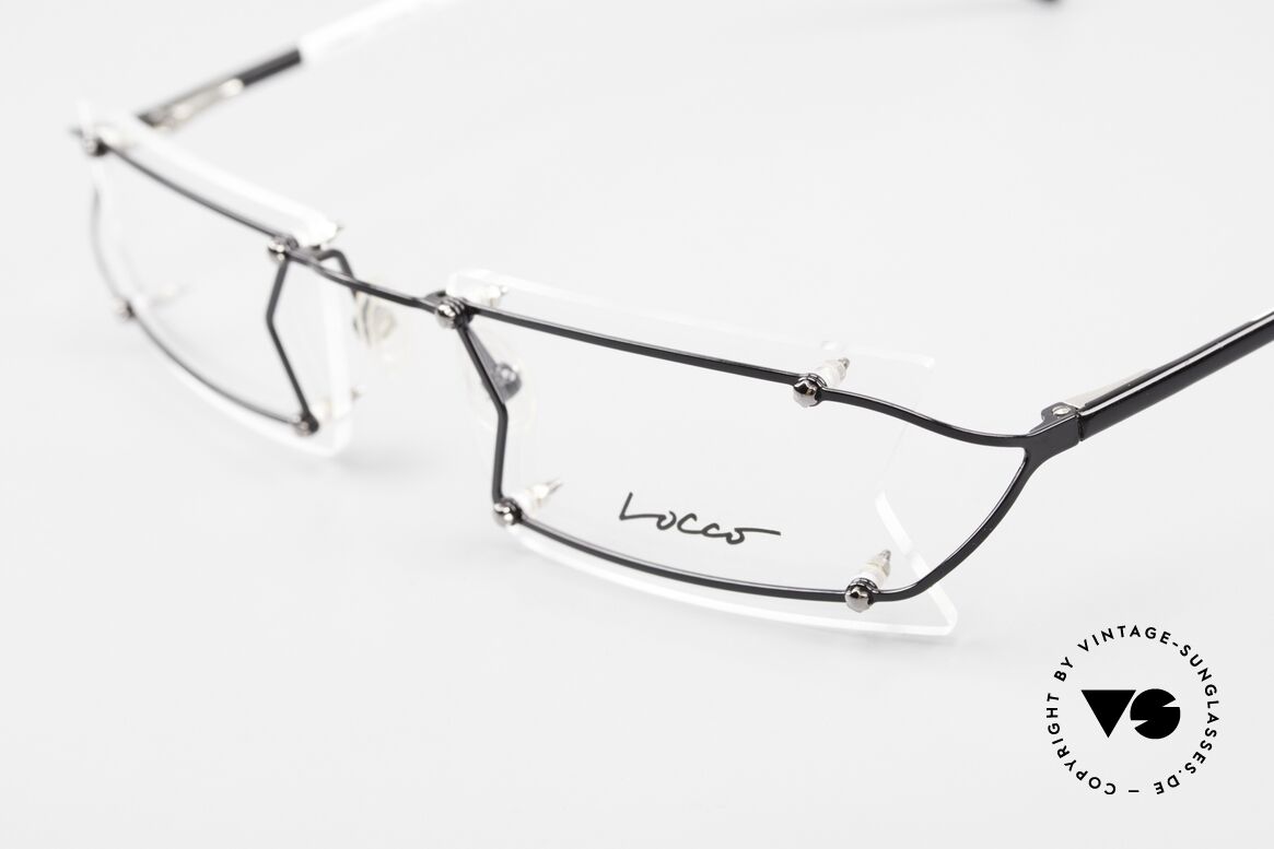 Locco Pinot Crazy 90's Rimless Eyeglasses, NO RETRO eyeglasses, but an old 1990's ORIGINAL, Made for Men and Women