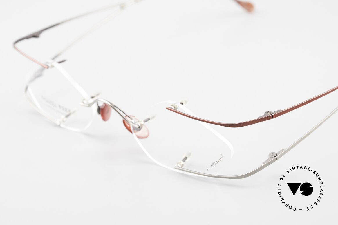Locco Stars C Extraordinary Rimless Frame, NO RETRO eyeglasses, but an old 1990's ORIGINAL, Made for Men and Women