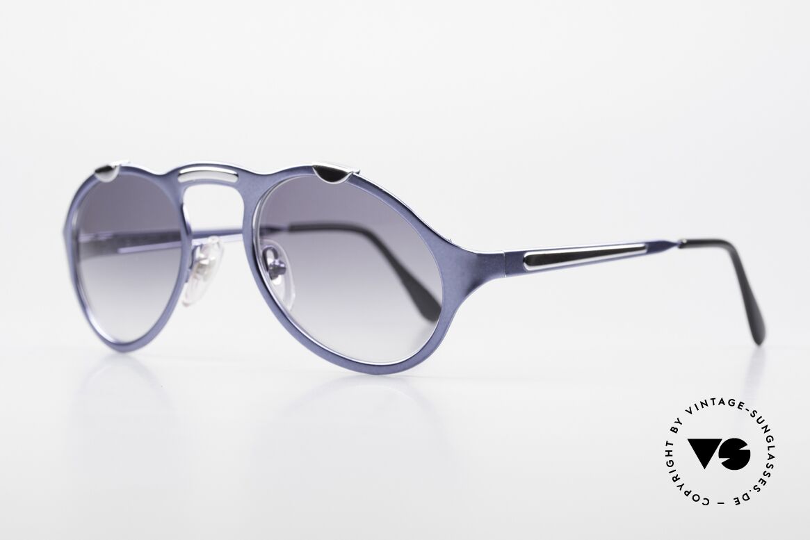 Bugatti 13164 Limited Rare Luxury 90's Sunglasses, ultra rare blue-metallic varnish, collector's item!, Made for Men